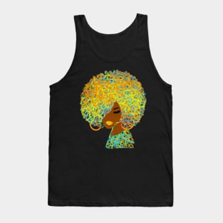 70s Retro Afro Black Woman Tank Top